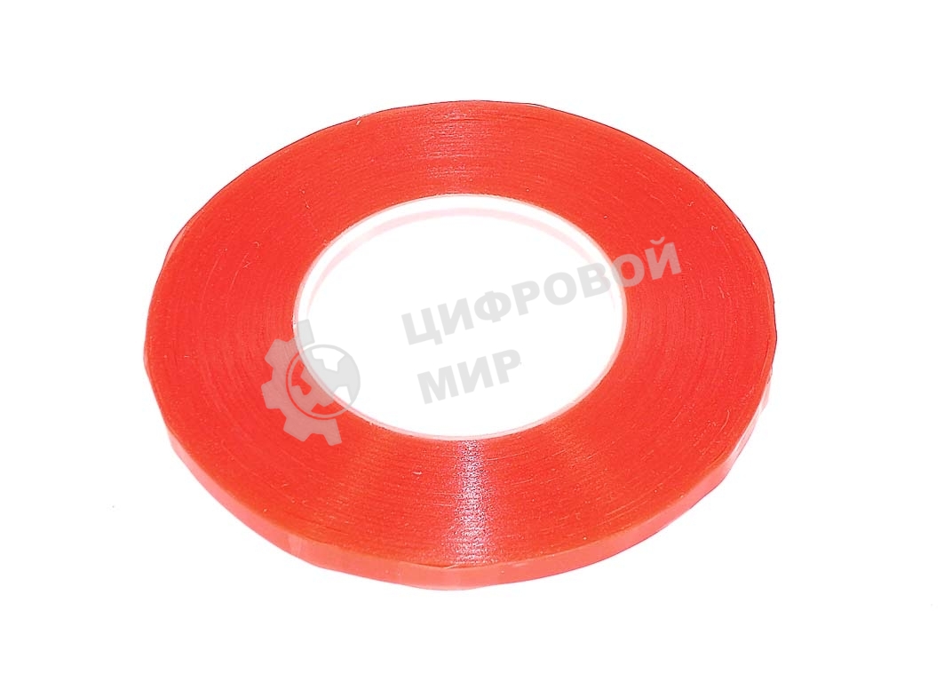 Скотч 3M 57748 двусторонний прозрачный с красной защитной лентой, ширина 10мм 50м