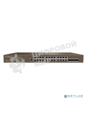 Коммутатор управляемый в стойку, 24*1Gbit RJ45, 4*SFP 1Gbit,console port IP-COM G3328F