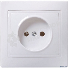 Розетка 1-м СП Кварта 10А IP20 без заземл. бел. IEK ERK13-K01-10-DM