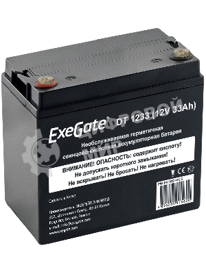 Аккумуляторная батарея ExeGate DT 1233 (12V 33Ah, под болт М6)