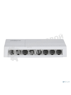 Коммутатор 8-в-1 Dahua DH-SF1008L/8 портов до 100 Мбит.с/коммутация до 1.6 Gbит.с/неуправляемый/Plug & Play/белый (DH-SF1008L)