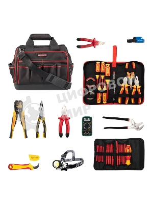 Набор инструментов электрика Rexant 29 предметов