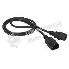 Шнур питания Lanmaster C13-C14, 3х0.75, 220В, 10А, черный, 5 метров