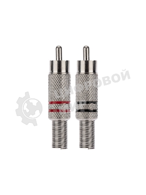 Разъем штекер PROconnect RCA металл пайка ZN черный/красный