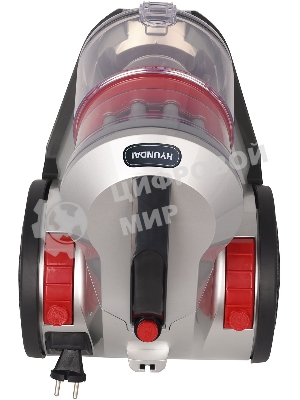 Пылесос Hyundai HYV-C2950 черный/красный, 380/2400 Вт, уборка сухая, пылесборник контейнер 3.5 л