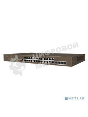 Коммутатор управляемый в стойку, 24*1Gbit RJ45, 4*SFP 1Gbit,console port IP-COM G3328F