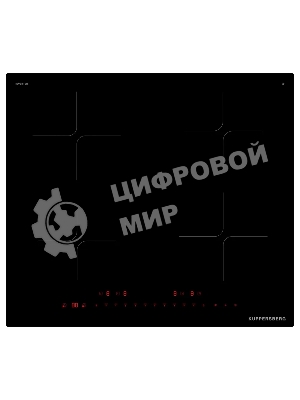 Индукционная варочная панель Kuppersberg ICI 605, индукционная, inverter, High-Tech, 60 см, пауза, таймер, блокировка панели управления, автоматическое отключение, бустер, 9 уровней мощности, прямые края, индикация остаточного тепла, сенсорное управление/invisible, черный