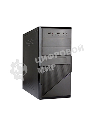 Компьютерный корпус ExeGate EX284019RUS Minitower BA-201 Black, mATX, (AA450, 80мм), 2*USB, Audio