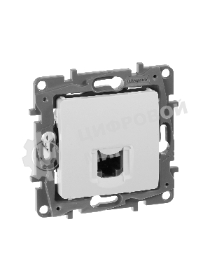 Розетка компьютерная ETIKA RJ45 кат.5 UTP, белый