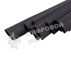 Трубка термоусаживаемая двухстенная клеевая Rexant 19.1/9.55мм (уп.10шт) по 1м черный