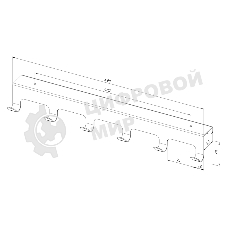Вешалка Rexant навесная на дверь, 6 крючков, черный