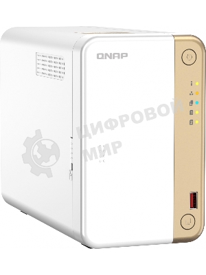 Сетевое хранилище channel QNAP TS-262-4G NAS 2 HDD trays, 2 x M.2 NVMe PCIe Gen 3 x1, 2-core Intel Celeron N4505 2.9 GHz, 4 Gb RAM (4Gb max), 1x2.5 Gigabit Ethernet, Slot PCIe Gen 3 x2, 2 USB 3.2 Gen 2 (10Gbps) Port, 2xUSB USB 2.0 port, 1xHDMI 2.0