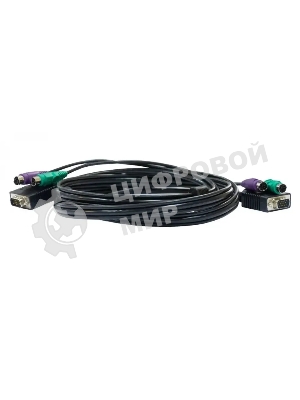 Набор кабелей D-LINK DKVM-CB3 для DKVM - 2хPS/2,1xVGA, 3м