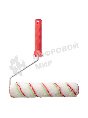 Валик Сибртех Эмали, 250 мм, ворс 12 мм, D 36 мм, D ручки 6 мм, полиамид, полиакрил