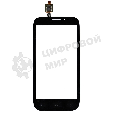 Сенсорное стекло (тачскрин) для Fly IQ4404 Spark, черное