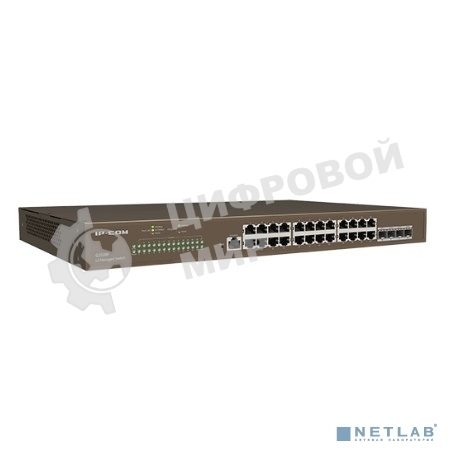 Коммутатор управляемый в стойку, 24*1Gbit RJ45, 4*SFP 1Gbit,console port IP-COM G3328F