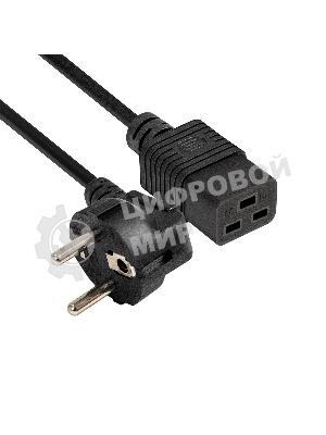 Кабель питания ExeGate Special PC19-5S (Евровилка Schuko->C19, 3*1.5мм2, CCA, черный, 5м)
