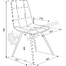 Стул для дома Бюрократ CH-K1_4 комплект 4шт св.серый Holland 09 металл черный на ножках