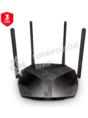 Роутер Mercusys MR70X AX1800 Dual-Band WiFi 6 Router, 574 Mbps at 2.4 GHz + 1201 Mbps at 5 GHz,4× Fixed External Antennas, 3× Gigabit LAN Ports, 1× Gigabit WAN Port, 1024-QAM, OFDMA, Router/Access Point Mode, MU-MIMO, WPA3, TWT, BSS Color