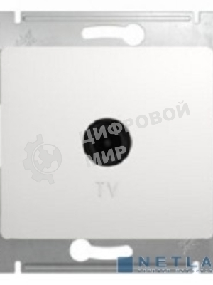 Механизм розетки TV 1-м СП Glossa 1DB белый SchE GSL000191