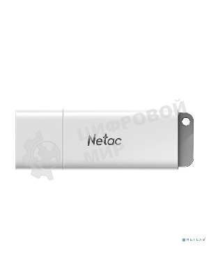 Флешка USB Netac U185 (NT03U185N-032G-20WH), 32Gb, USB 2.0, R/W 25/10, белый/серый