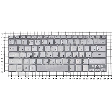 Клавиатура для ноутбука Sony SVF14N FIT серебристая с подсветкой