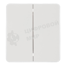 Выключатель Kranz ROUND 2 кл для жалюзи возвратный 10А с/у перламутр