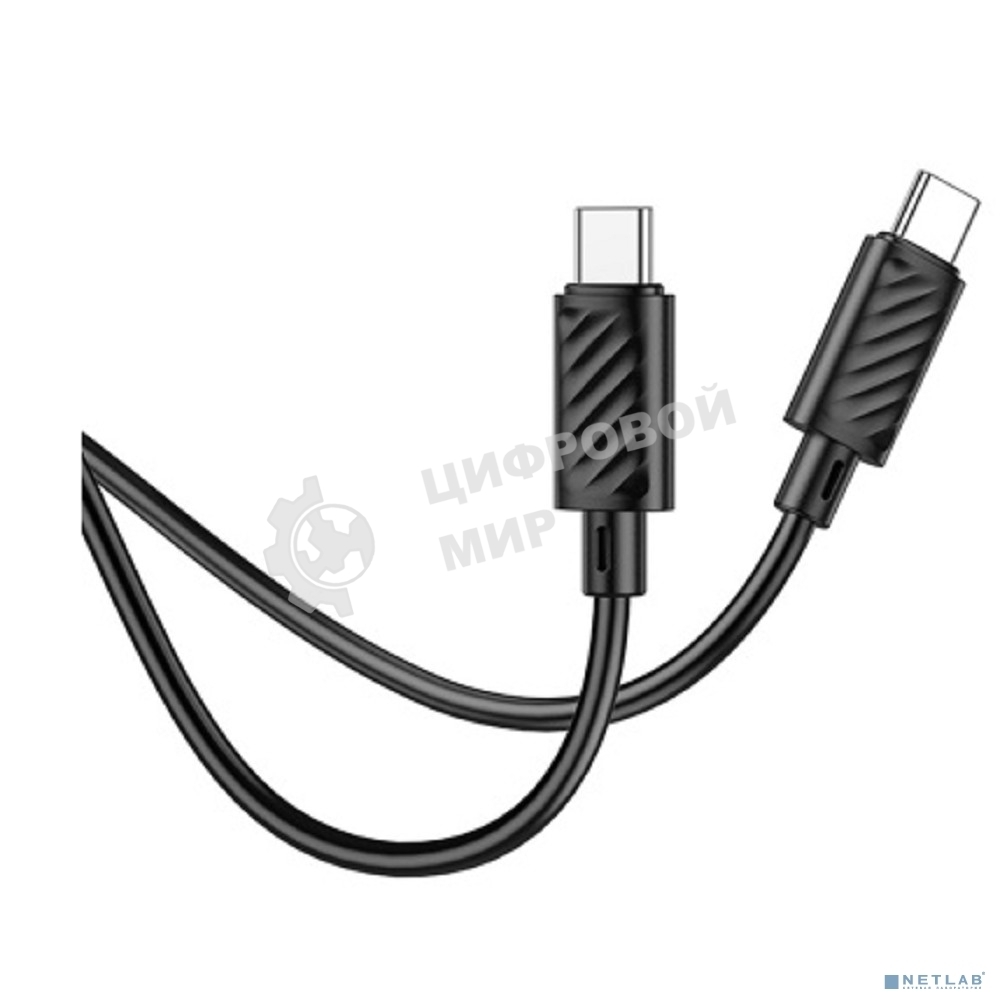 Кабель HOCO X88/ PD кабель Type-C-Type-C/ 1m/ 60W/ черный