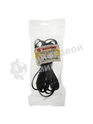 Шнур сетевой Rexant вилка - евроразъем C7, кабель 2x0,5 мм², длина 5 метров (PE пакет)