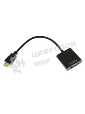 Адаптер HDMI (M)-VGA (F) 00-00027496 черный GOPOWER