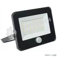 Прожектор IEK LPDO602-30-65-K02 СДО 06-30Д светодиодный черный с датчиком движения IP54 6500K