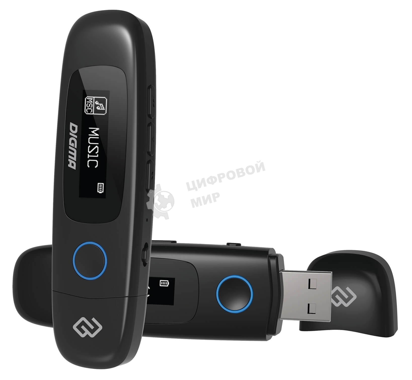 Плеер Flash Digma U4 8Gb черный/0.91