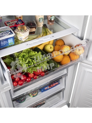 Холодильник Maunfeld MFF1857NFW белый мат. инвертер двухкамерный 336/117л морозилка снизу