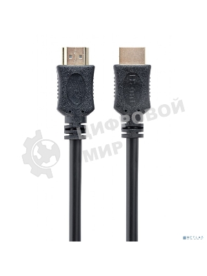 Кабель HDMI Cablexpert CC-HDMI4L-15M, 15м, v2.0, 19M/19M, серия Light, черный, позол.разъемы, экран, пакет
