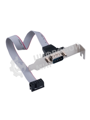 Планка на заднюю панель низкопрофильная Cablexpert CCDB9RECEPTACLE-LP, 1 порт COM/RS-232/DB9-M