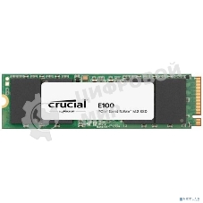 Накопитель SSD Crucial E100, 480Gb, M.2 2280, PCIe 4.0 x4, NVMe, R/W 4700/2500