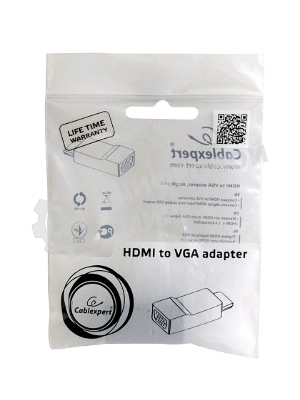 Переходник HDMI-VGA Cablexpert A-HDMI-VGA-02, 19M/15F, Jack3.5 аудиовыход