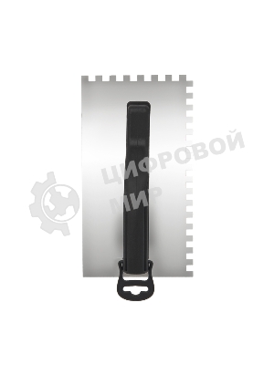 Гладилка нержавеющая Rexant 130х270 мм, зуб 8х8 мм, пластиковая ручка