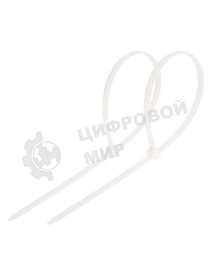 Хомут-стяжка кабельная нейлоновая Rexant 300 x 4,8 мм, белая, упаковка 100 шт.