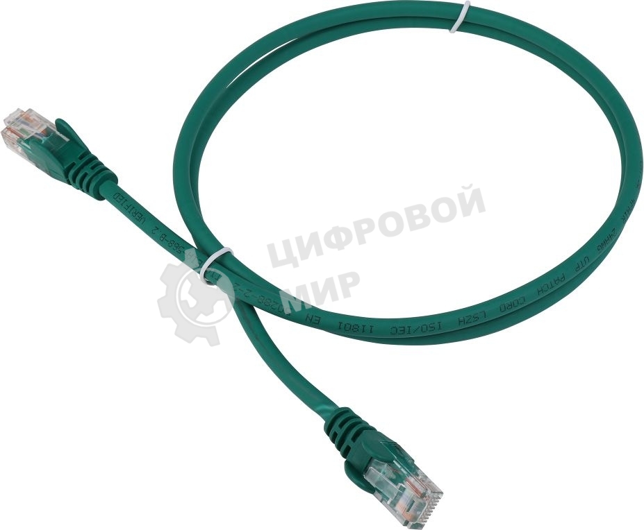 Патч-корд LANMASTER LSZH UTP cat.5e, 0.5 м, зеленый