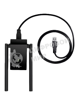 Адаптер TP-Link AC1300Mbps Dual-band High-Gain wireless USB adapter, 867Mbps at 5G and 400Mbps at 2.4G, two high gain antennas, USB 3.0, USB extension cable, support wave 2 MU-MIMO, full compatible with Windows and macOS.