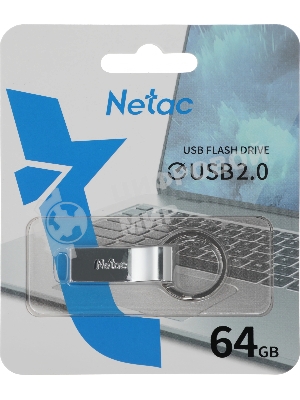 Флешка USB Netac U275 (NT03U275N-064G-20SL), 64Gb, USB 2.0, R/W 50/15, серебристый