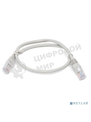Кабель патч-корд, Filum FL-U6-0.5M U/UTP 6 cat. 0.5м, 26AWG(7x0.16 мм), омедненный алюминий (CCA), PVC, серый