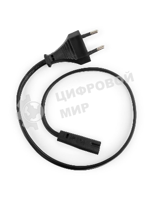 Кабель питания для ноутбуков, аудио/видео техники Gembird 0,5м, VDE, 2-pin, черный, пакет