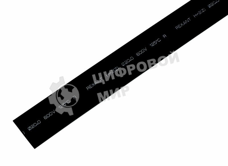 Трубка термоусадочная Rexant 20.0/10.0 1м черный