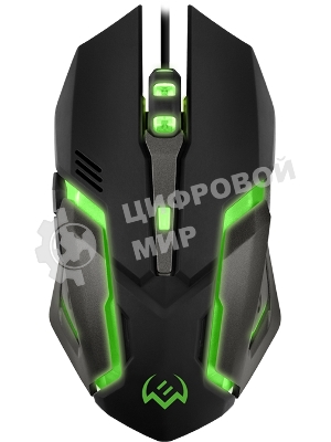 Мышь проводная SVEN RX-G740 черный, 2400 dpi, USB, кнопки - 6