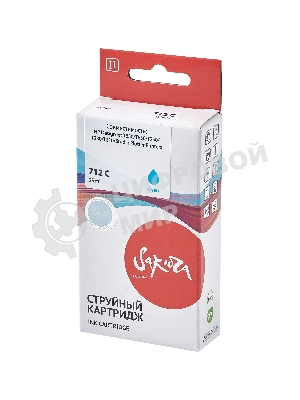 Картридж струйный Sakura 3ED67A (№712 Cyan) для HP, голубой, водорастворимый тип чернил, 29 мл.
