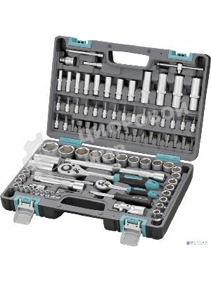 Набор инструментов Stels 14106 1/2'' 1/4'' CrV пластиковый кейс  94 предм.