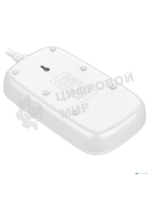 Сетевой фильтр Perfeo LD_B4435 LDNIO SC4407Q/ Сетевой фильтр 2 м / 4 розетки EU_UK_US/ 2500W/ 4 USB+QC 3.0/ Выкл. на розетки/ белый