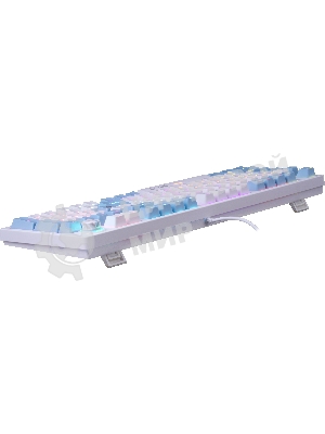 Клавиатура проводная Defender Hawk GK-418, USB, белый/голубой